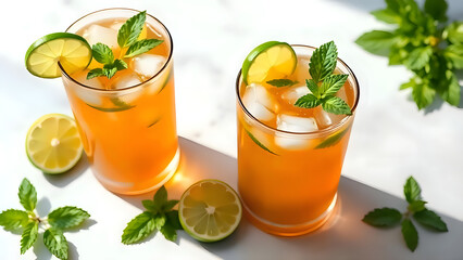 Glass of lemonade.