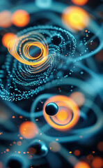 a computer screen with a spiral pattern