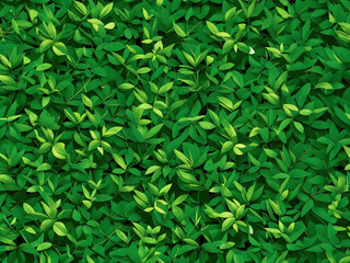 Fototapeta premium Abundant green leaves creating a vibrant and lush foliage background in a natural setting