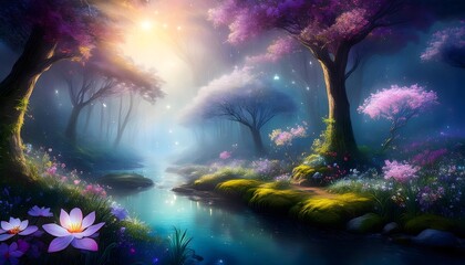 Ethereal painting background