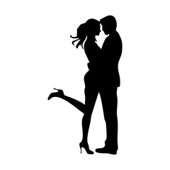 silhouette of a couple