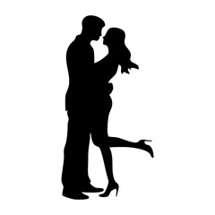 silhouette of couple