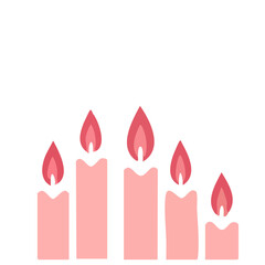 set of red candles