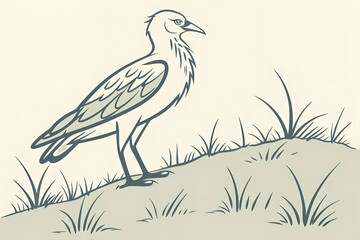 Obraz premium bird in the grass