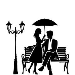 couple with umbrella