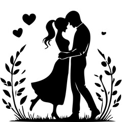 silhouette of a couple