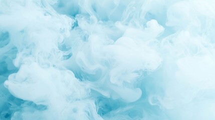 Obraz premium Ethereal Blue Smoke Swirls, delicate wisps of azure vapor dance gracefully, crafting a surreal and contemporary ambiance, ideal for enhancing digital presentations or artistic projects