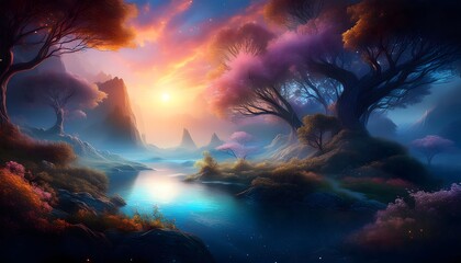 Ethereal painting background