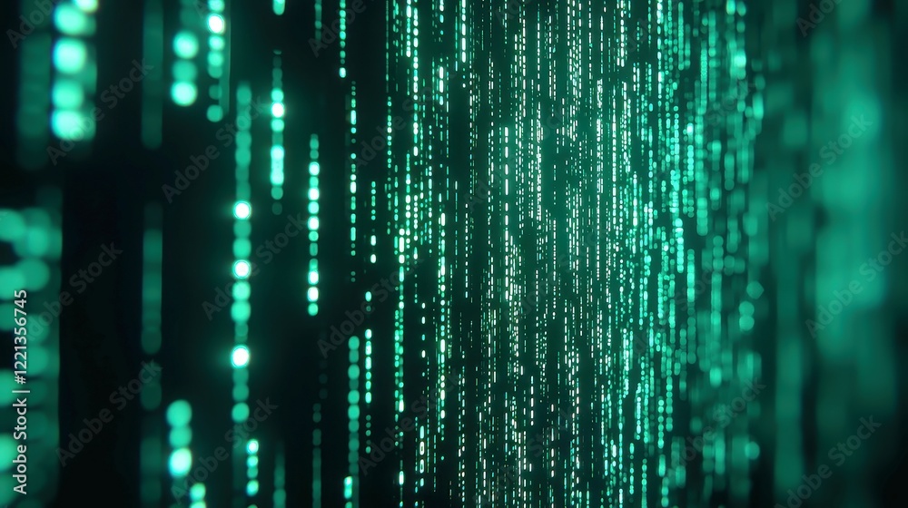 Poster dynamic data grid animation, a seamless flow of interconnected lines and nodes creating a futuristic