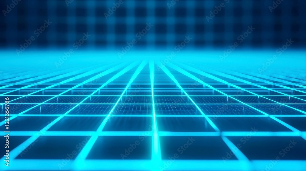 Poster high-tech data grid motion background, dynamic interconnected lines and nodes in fluid motion, ideal