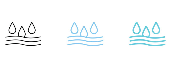 Absorption, absorb water icon outline style vector illustration isolated on white background.