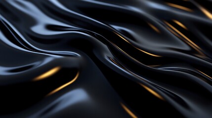 Obraz premium Abstract Black Liquid Gold Swirls: A Luxurious Texture