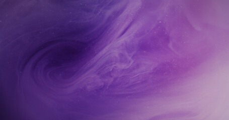 Blur color foggy. Whirlpool purple. Sparkling gleaming lilac water shining paint ink particles brilliant liquid on abstract background.