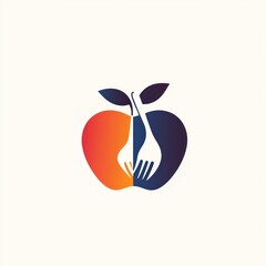 Abstract apple logo design. Healthy eating concept
