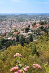 Elevated view of Zakynthos Town captured on a sunny day