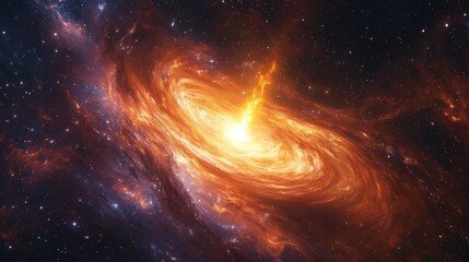 Obraz premium 92. A glowing flame flickering in the center of an ethereal void