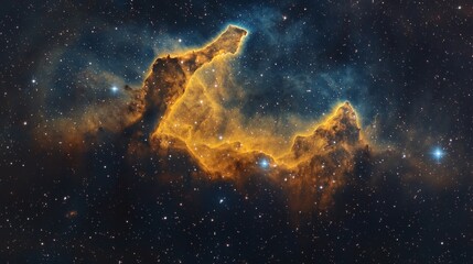 95. A luminous nebula glowing vibrantly in an ethereal cosmic landscape