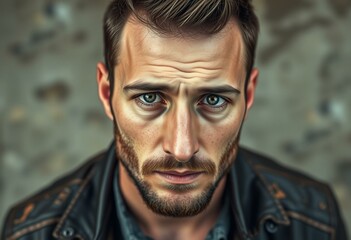 Obraz premium Rugged diesel punk portrait of a male