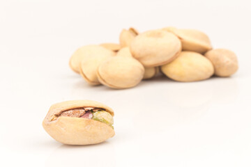 Pistachios  isolated on white background