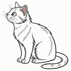 Obraz premium black and white cat