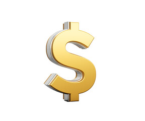 Shiny Golden United States Dollar Currency Symbol Gleams With Sleek Modern Design 3D Illustration
