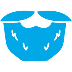 Moustache I icon single vector illustration