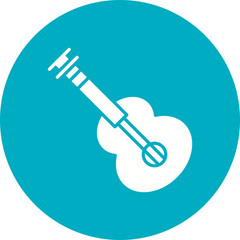 Guitar icon single vector illustration