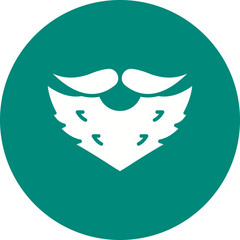 Beard and Moustache II icon single vector illustration