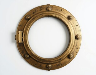 Antique Brass Porthole: Nautical Wall Decor, Vintage Maritime Style