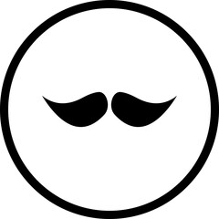 Moustache II icon single vector illustration