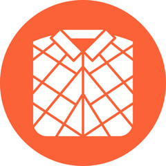 Check Shirt icon single vector illustration