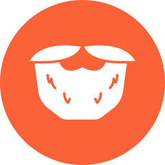 Moustache I icon single vector illustration