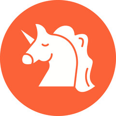 Unicorn icon single vector illustration
