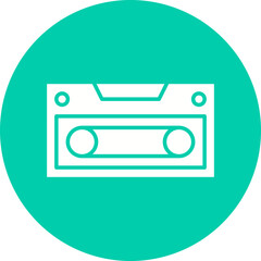Casette icon single vector illustration