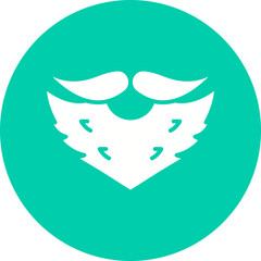 Beard and Moustache II icon single vector illustration