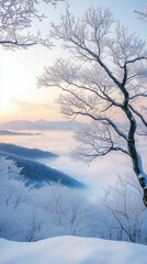 winter landscape in the mountains