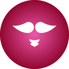 Beard and Moustache I icon single vector illustration