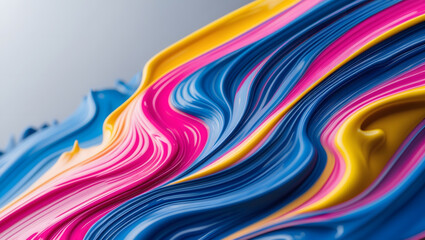 Vibrant swirls of paint create an abstract masterpiece on canvas during a creative art session