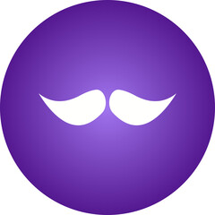 Moustache II icon single vector illustration
