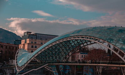 View of the bridge in Tbilisi, Georgia