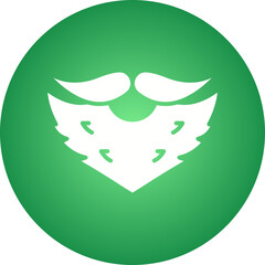 Beard and Moustache II icon single vector illustration