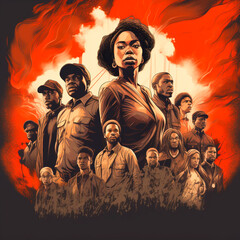 Obraz premium black history month womens background photo