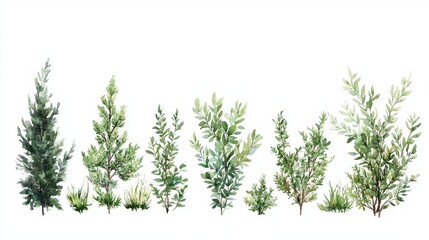 Green Tree Plants for Landscape Elevation and Background Environment Concept Design