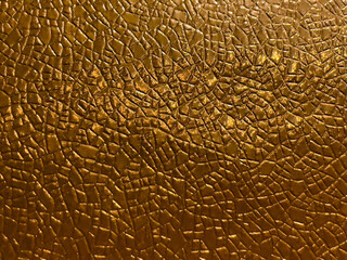 Gold Textured Surface With Cracked Mosaic Design, Featuring Metallic Sheen, Perfect For Luxury Branding, Holiday Themes, Festive Decorations, And Elegant Packaging Concepts.