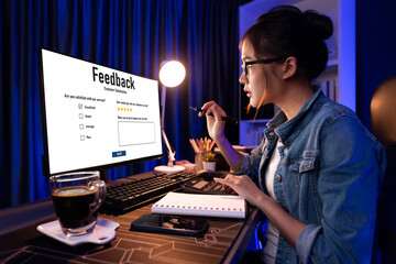 Customer feedback and review analysis by brisk computer software for corporate business