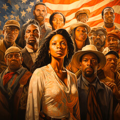 Naklejka premium black history month womens background photo
