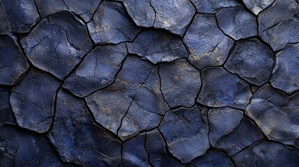 Fototapeta premium Deep blue cracked earth texture background