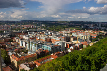 Fototapeta premium historic city of prague from above during the day