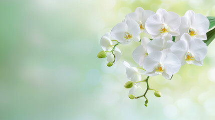 Phalaenopsis Orchid in Bloom Macro Photography