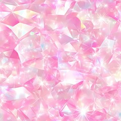 Naklejka premium Shimmering pink crystalline texture with sparkles creating a whimsical and vibrant background suitable for various designs. Seamless Pattern, Generative AI